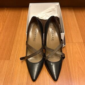 Anyi Lu Black and Brown Heels